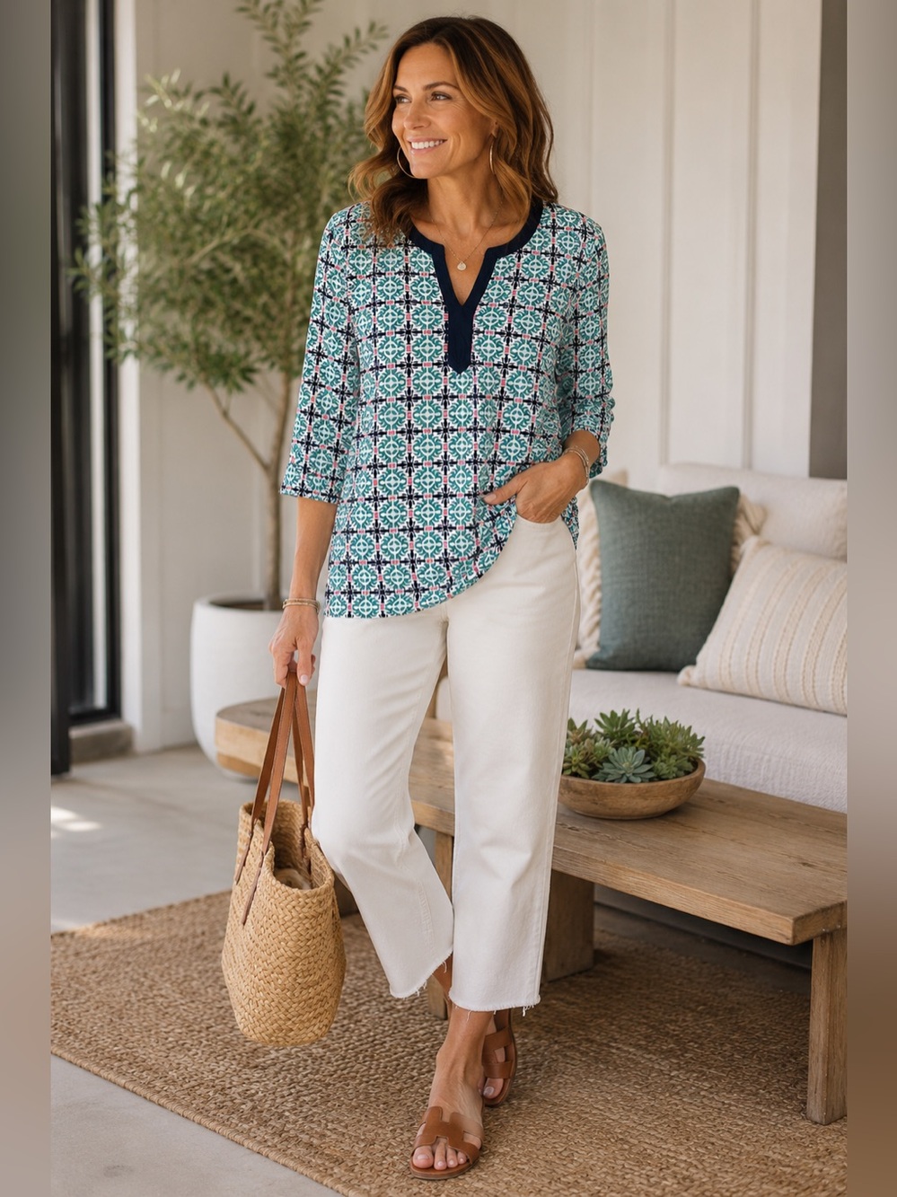 Talbots LP Cotton Blend tunic.